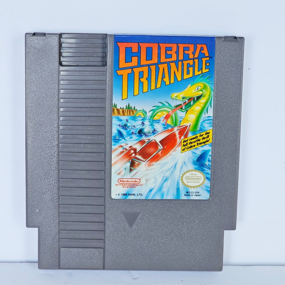 1989 Nintendo Cobra Triangle NES Video Game Cartridge Rare Retro Gaming